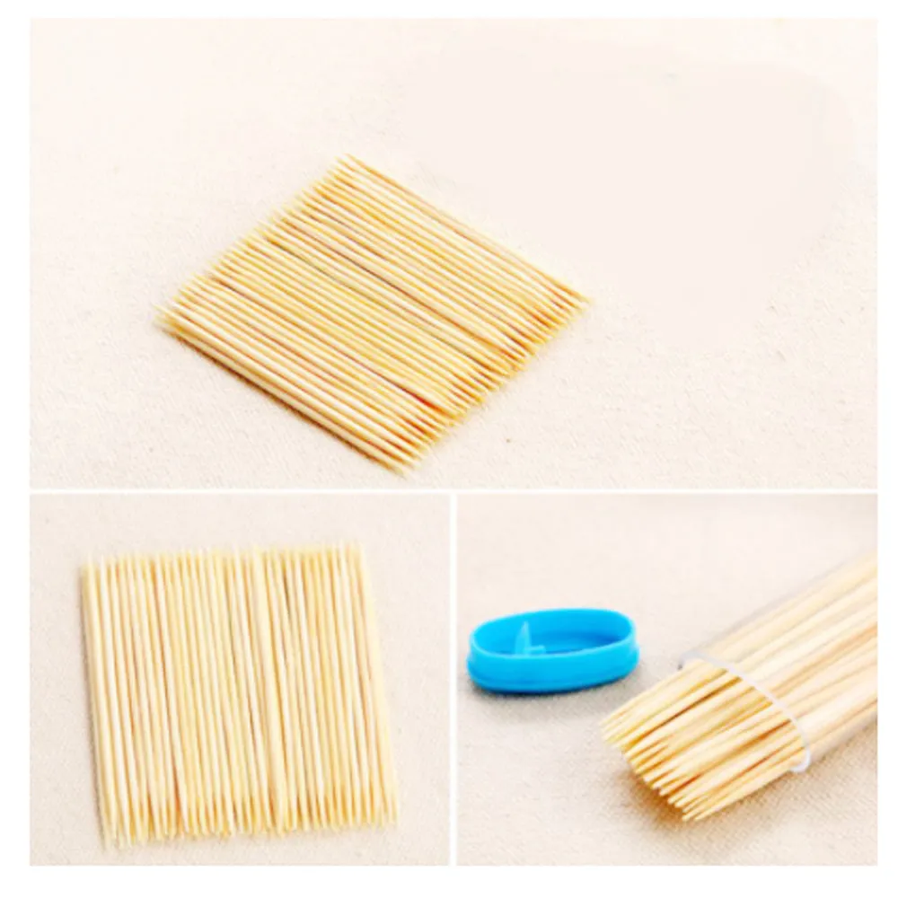 1095 Bamboo Toothpicks with Dispenser Boxq