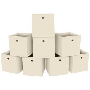 11 Inch Foldable Fabric Storage Cubes,Collapsible Clothes Storage Bins With Hand