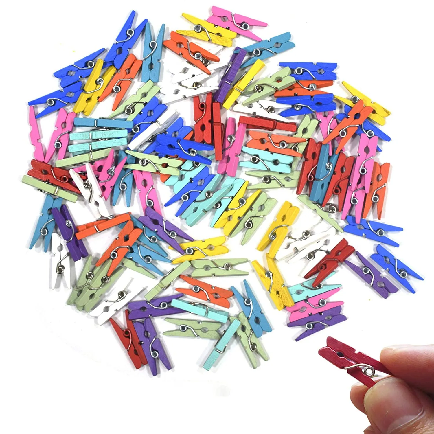 1345 Multipurpose Wooden Clips  / Cloth Pegs (Small, 50 Pcs)