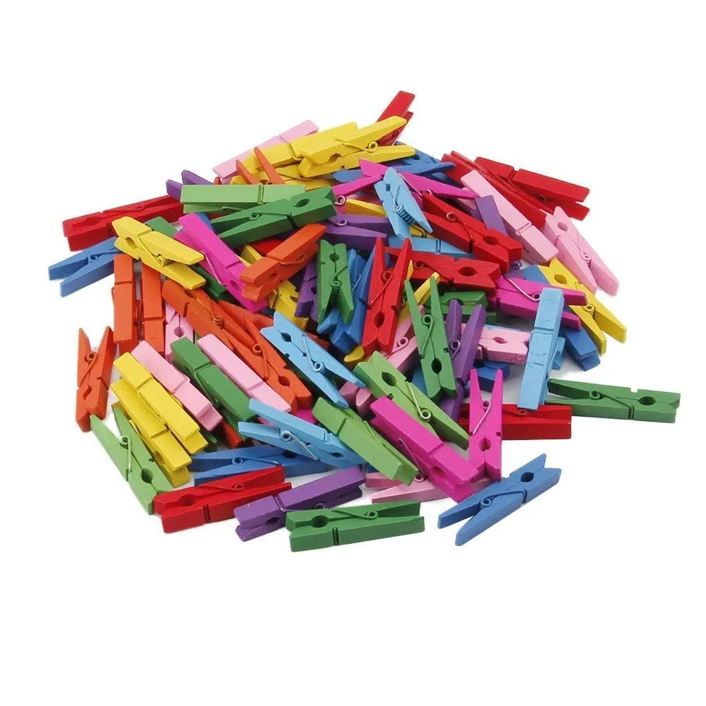 1490 Multipurpose Wooden Clips  / Cloth Pegs (Large, 500 Pcs)