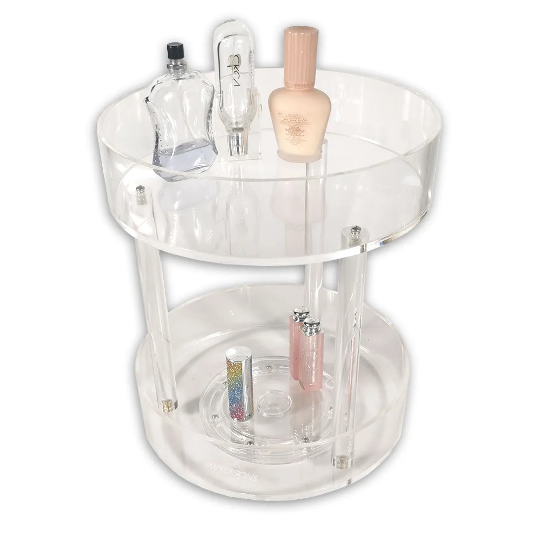 2-Tier Large Rotating Acrylic Organizer