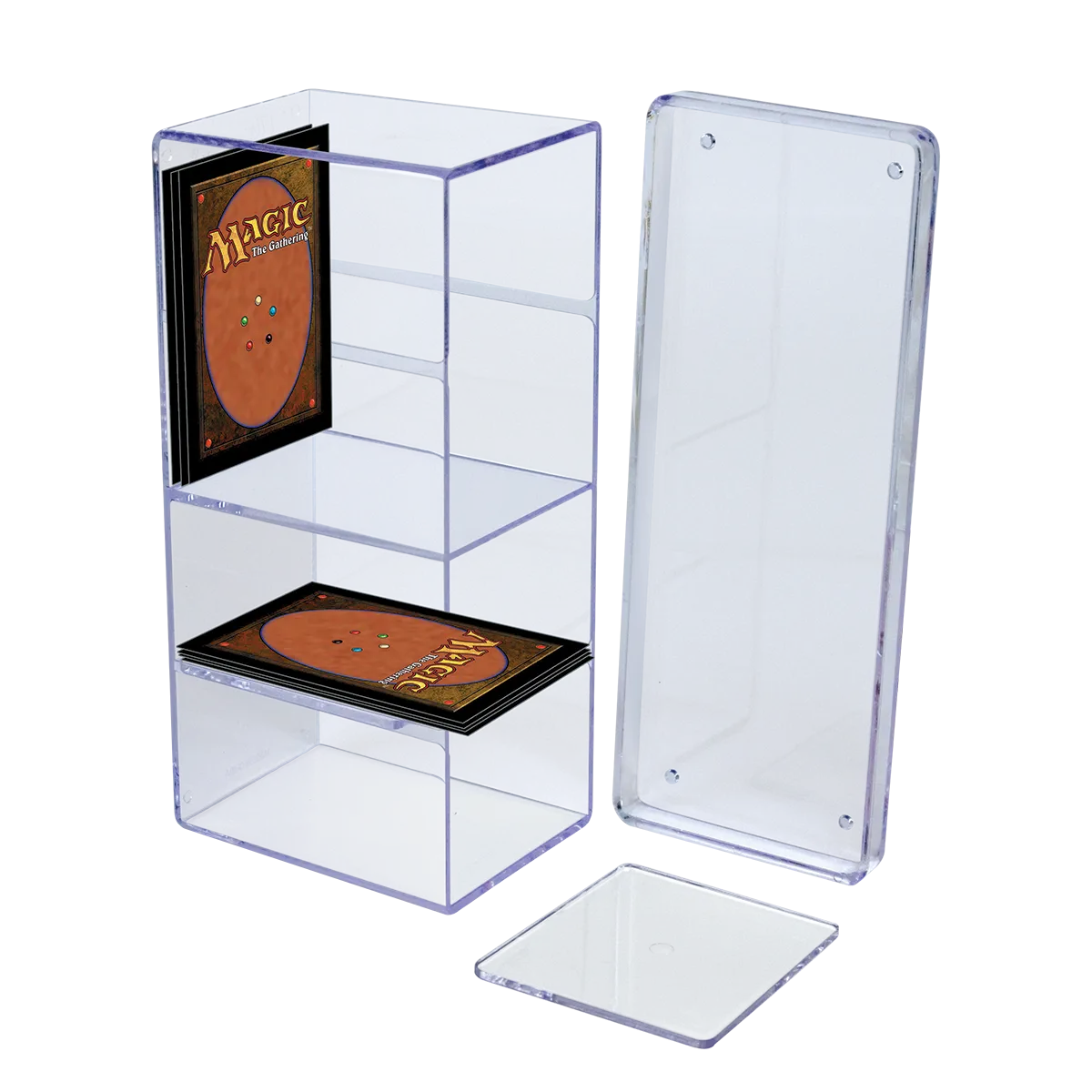 4-Compartment Clear Card Box