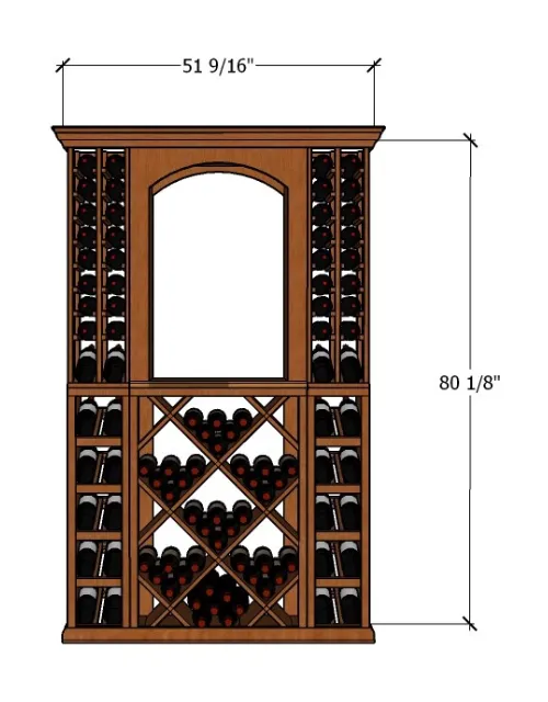 4 Foot Wine Cellar - 134 Bottle Capacity