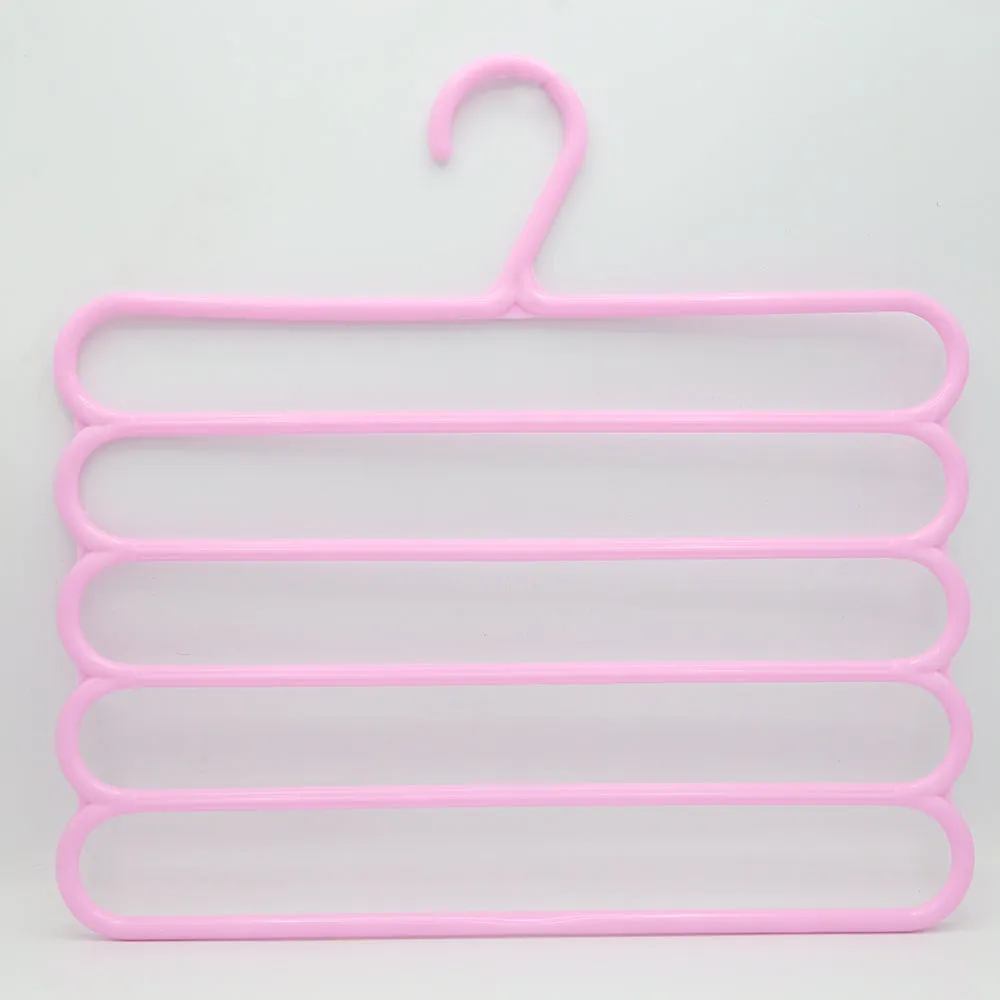 5 Layer Anti Slip Hangers 2 Piece Set - Pink