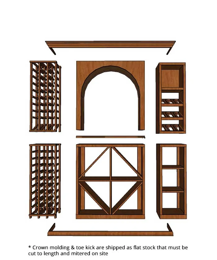 6 Foot Wine Cellar - 198 Bottle Capacity