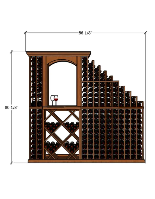 7 Foot Wine Cellar - 280 Bottle Capacity