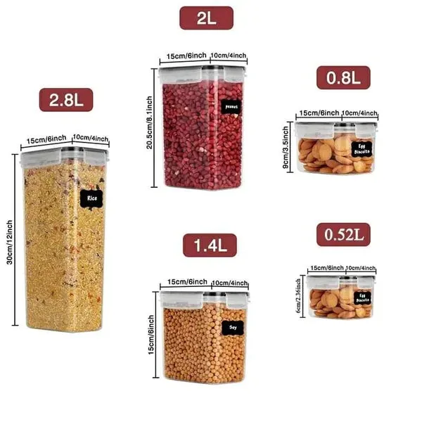 7pcs Food/Pantry Storage Containers