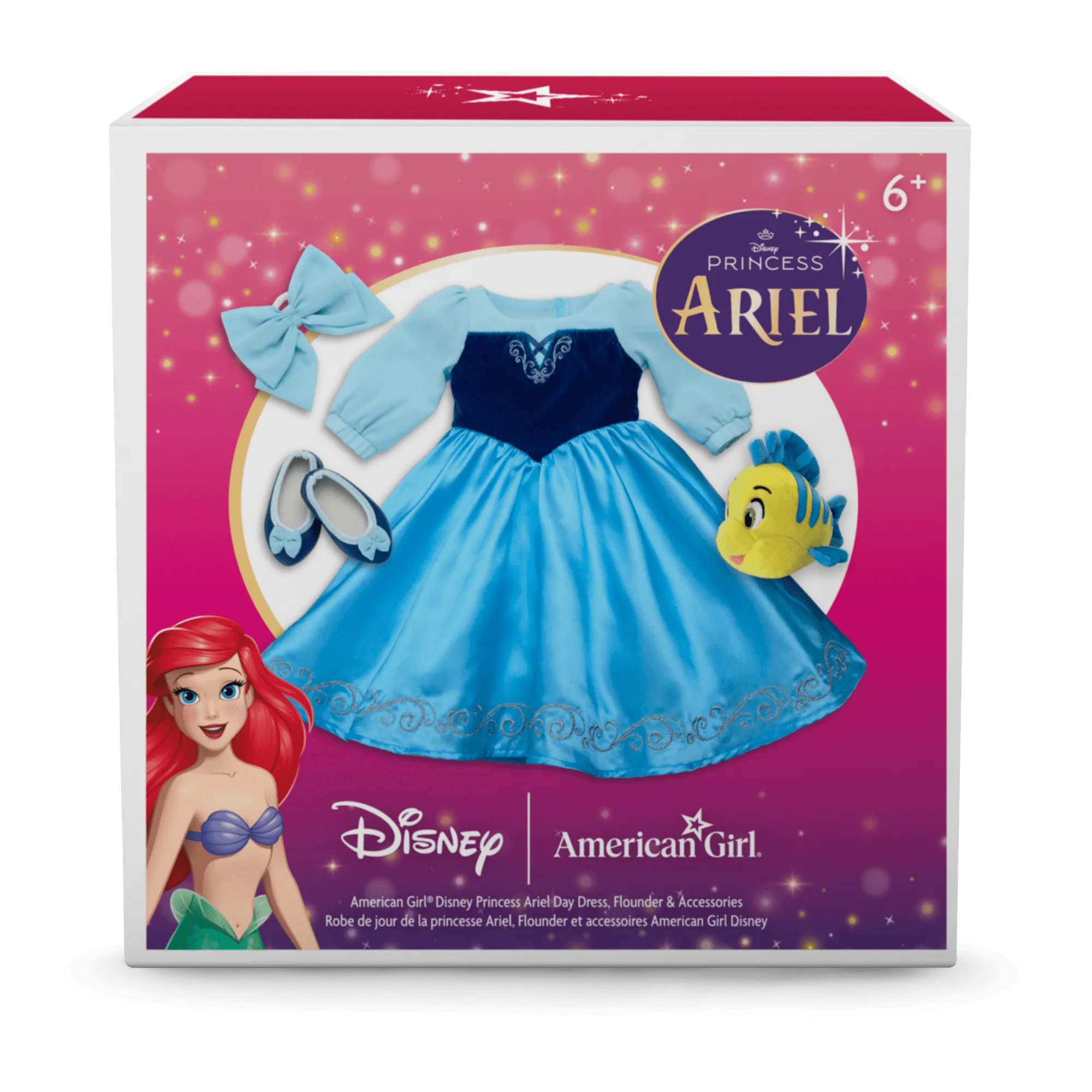 American Girl® Disney Princess Ariel Day Dress, Flounder & Accessories for 18-inch Dolls