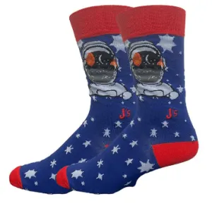 Astronaut in Space Mens Crew Sock