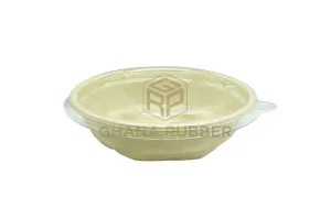 Bagasse Diamond Bowls   Lids 500ml