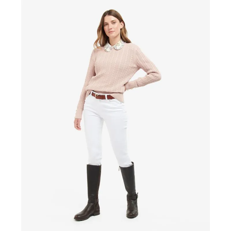 Barbour Fieldrose Ladies Knit Jumper - Rose Dust