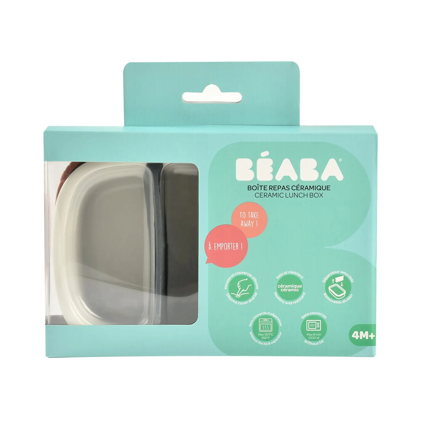 Beaba Ceramic Lunch Box - Mineral / Terracotta