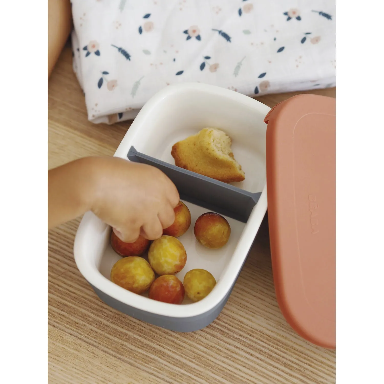 Beaba Ceramic Lunch Box - Mineral / Terracotta