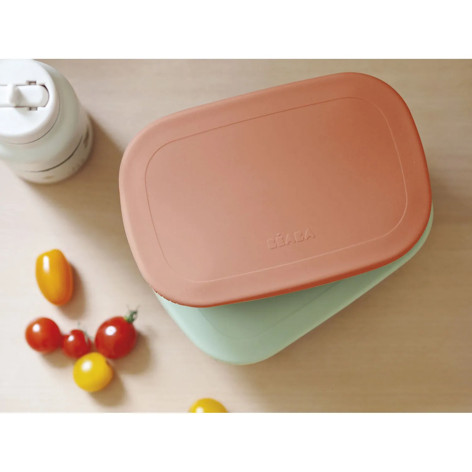 Beaba Ceramic Lunch Box - Mineral / Terracotta