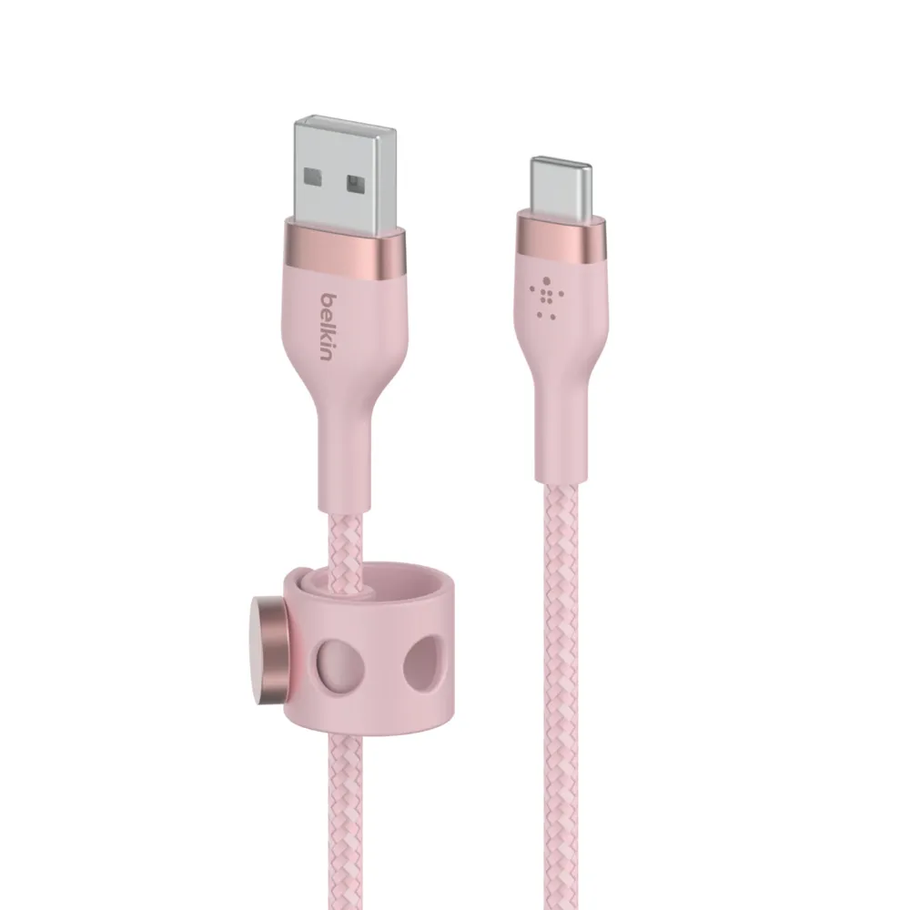 Belkin Usb-A To Usb-C, Braid Sil, 1M, Pink Magnetic Management