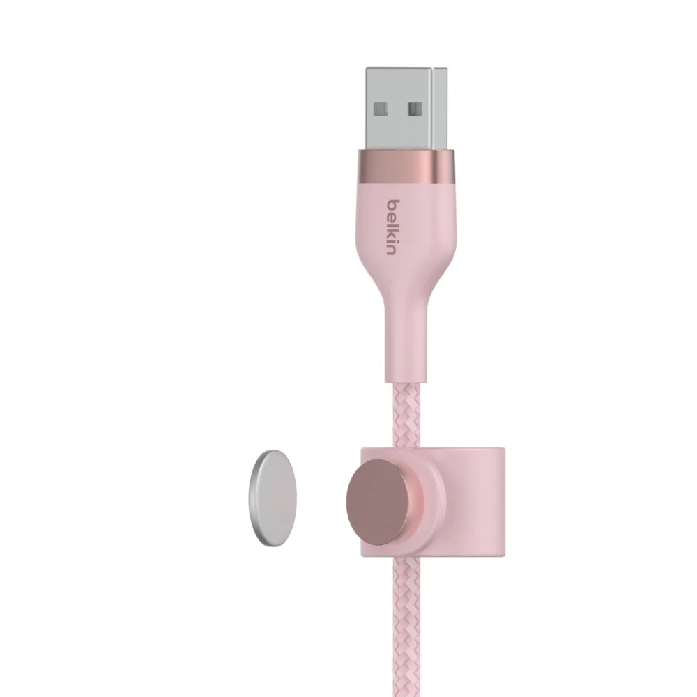 Belkin Usb-A To Usb-C, Braid Sil, 1M, Pink Magnetic Management