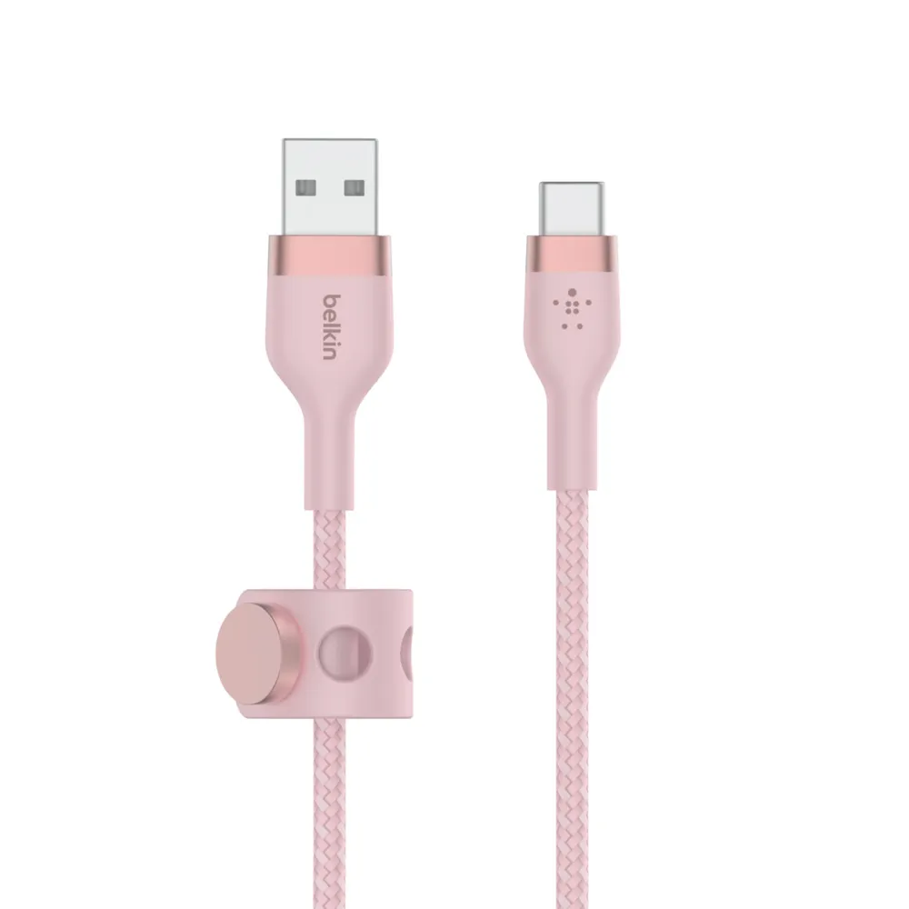 Belkin Usb-A To Usb-C, Braid Sil, 1M, Pink Magnetic Management