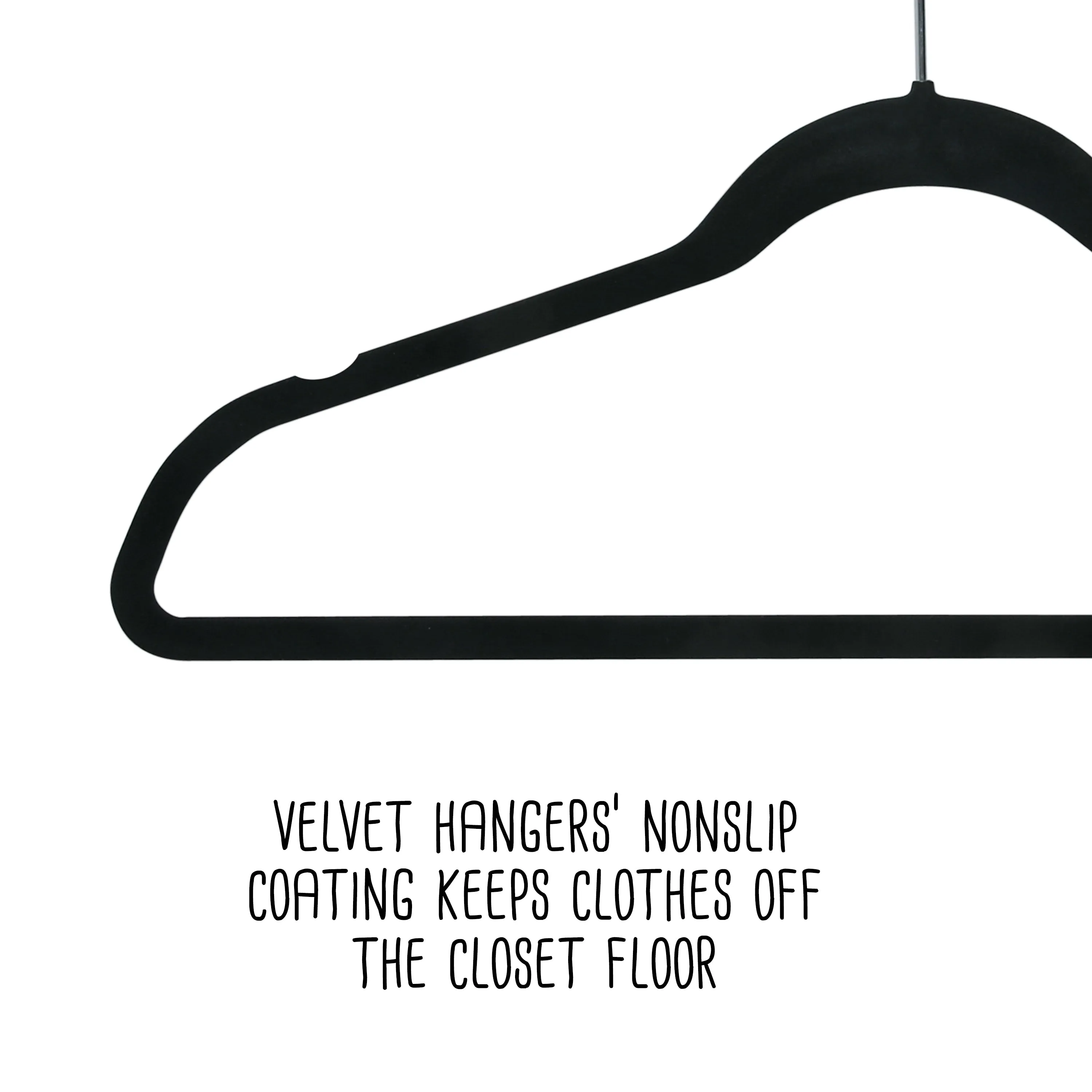 Black 5 Collapsible Hangers and 50 Velvet Hangers (55-Piece Set)