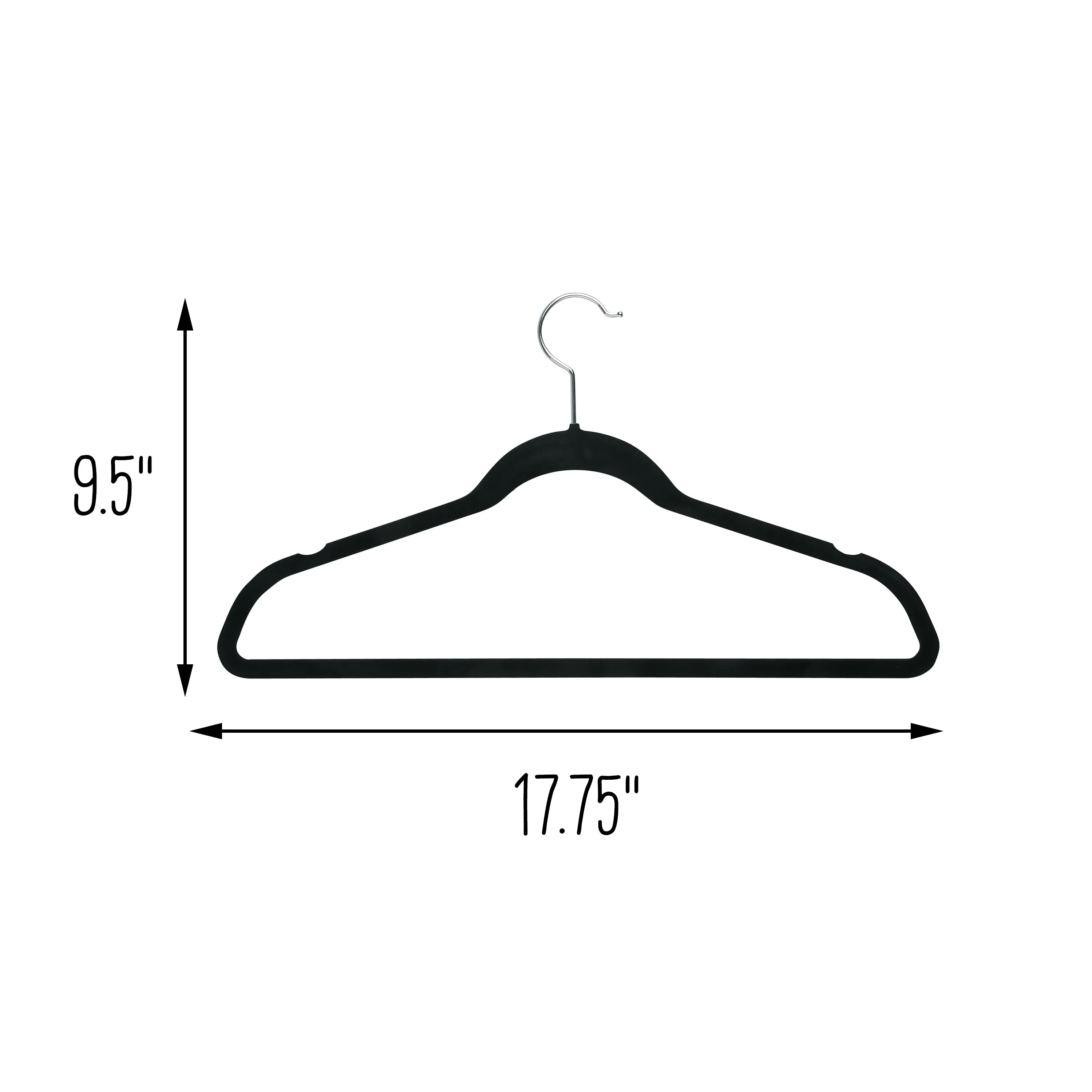 Black 5 Collapsible Hangers and 50 Velvet Hangers (55-Piece Set)