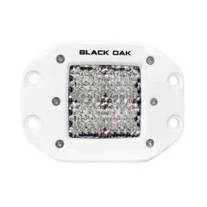 Black Oak 2" Marine Flush Mount LED Pod Light - Diffused Optics - White Housing - Pro Series 3.0 [2DM-FPOD10CR]