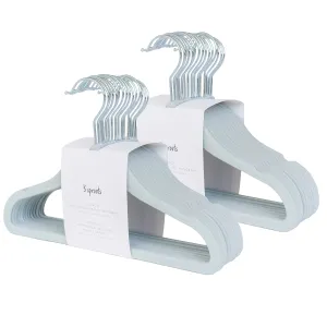 blue velvet non-slip hangers (30 per set)