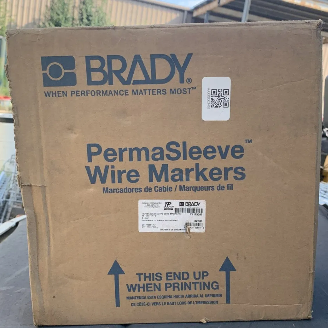 Brady PS-250-2-WT Perma Sleeve Wire Markers - New Surplus