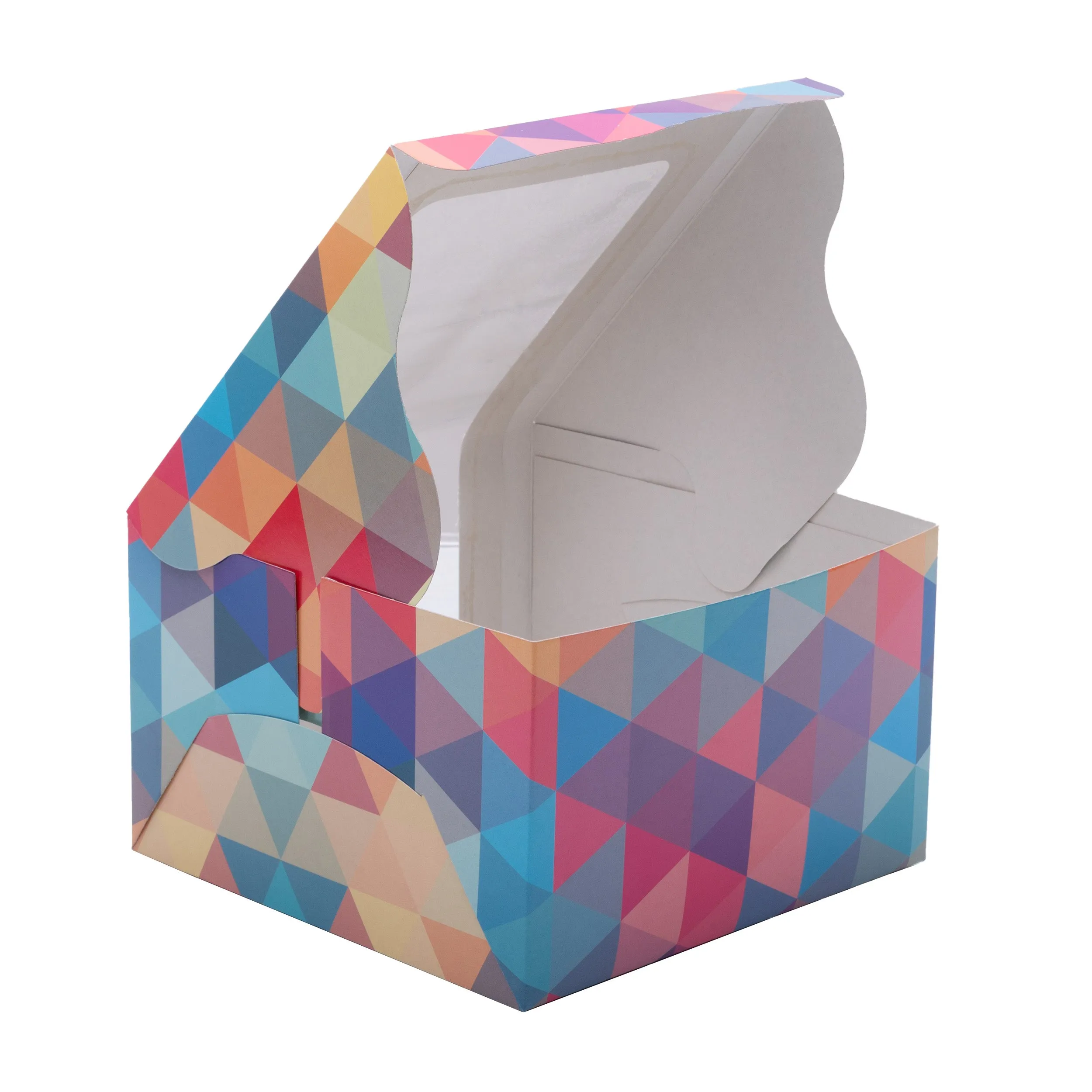 Cake Box With L-Shaped Window | Polygon Design | Pack of 25