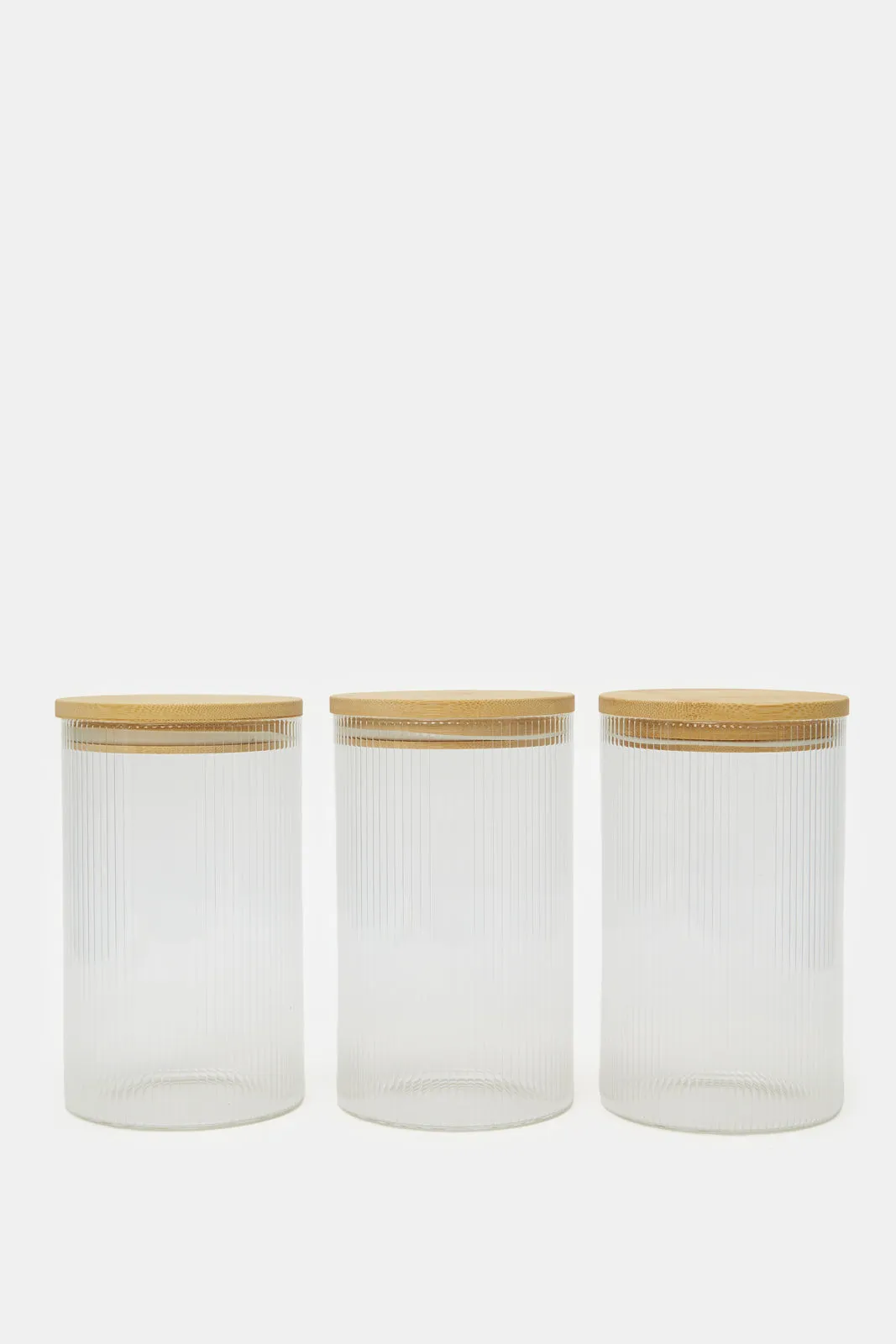 Clear 3 Piece Storage Jar Set (1000ml)