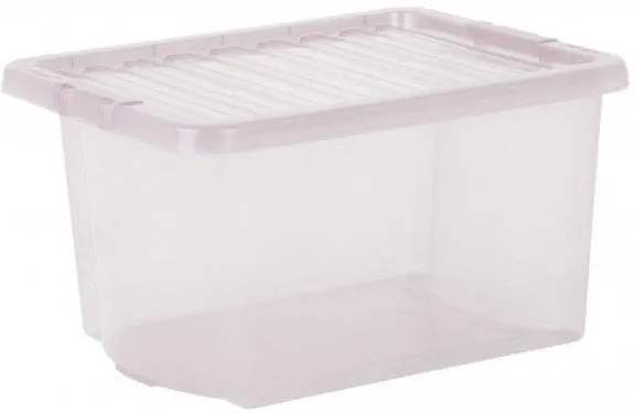 Clear 30L Plastic Storage Box with Lid