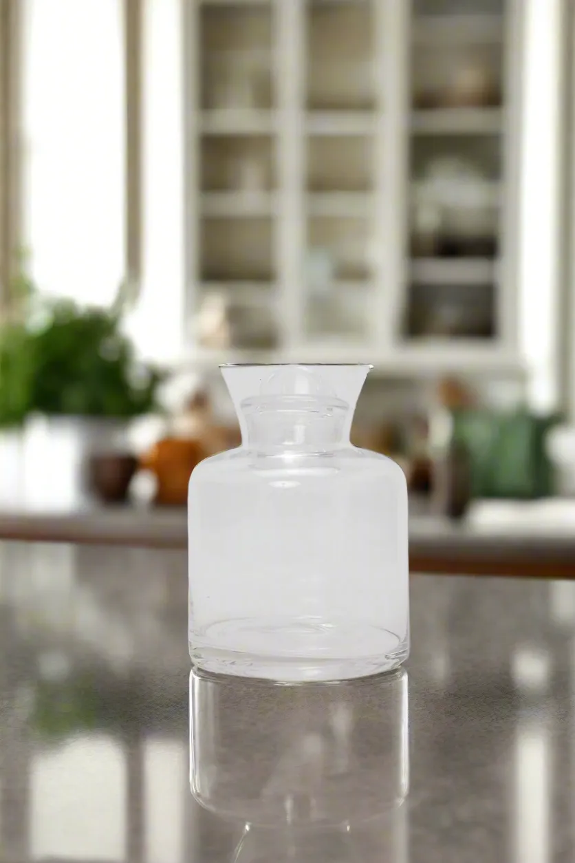 Clear Glass Plain Canister Jar (Medium)