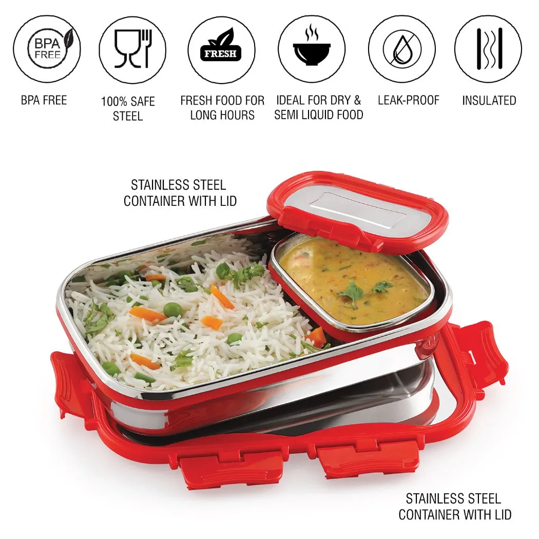 Click It Stainless Steel Lunch Box, Big