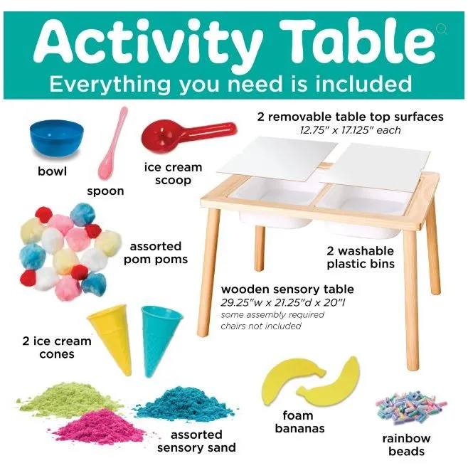 Deluxe Activity Sensory Table w/ Ice Cream Shop