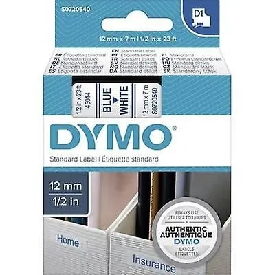 DYMO TAPE 12MMX7M BLUE ON WHITE D1 – (DYS0955990)