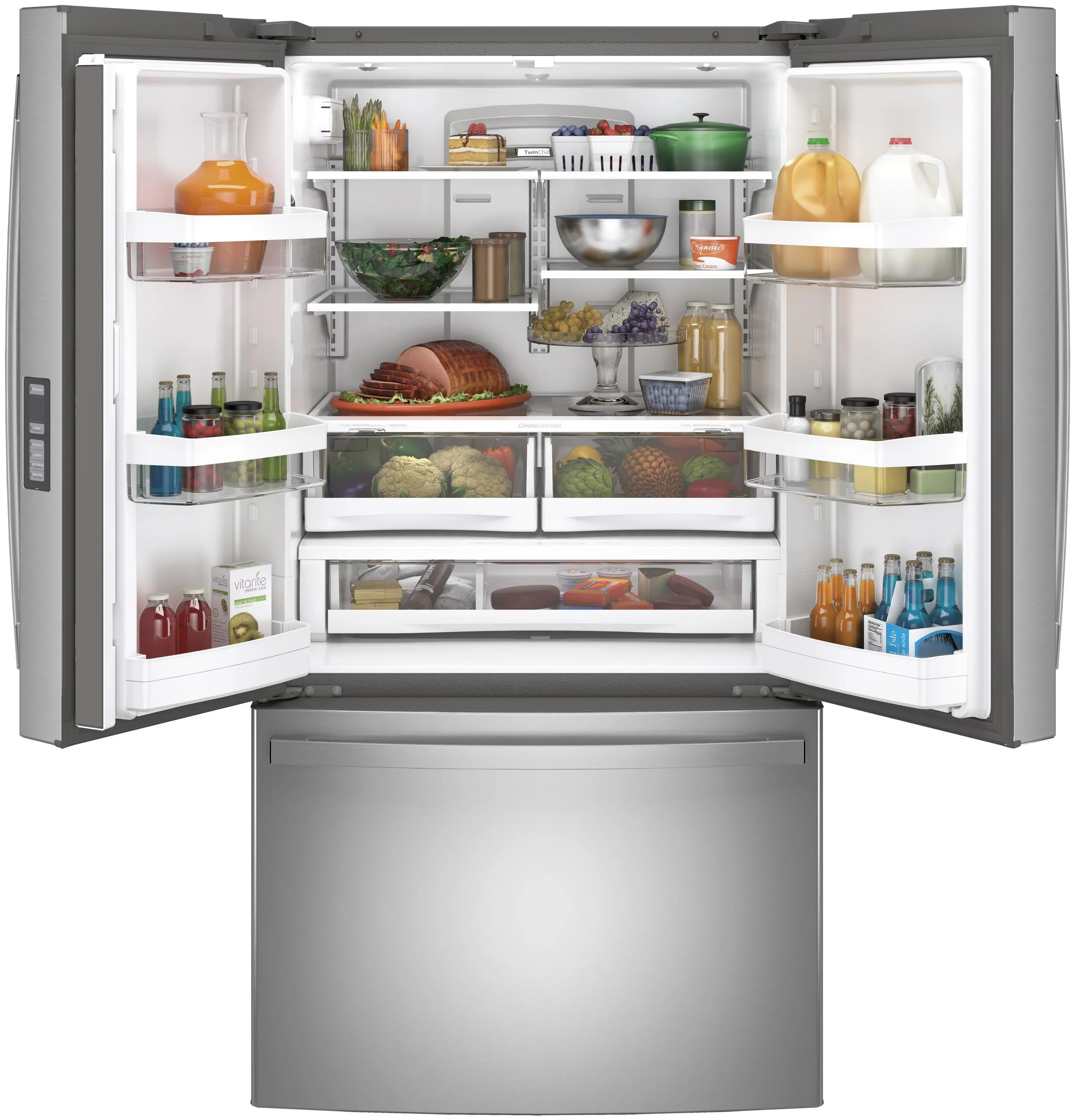 GNE29GYNFS GE® ENERGY STAR® 28.7 Cu. Ft. Fingerprint Resistant French-Door Refrigerator