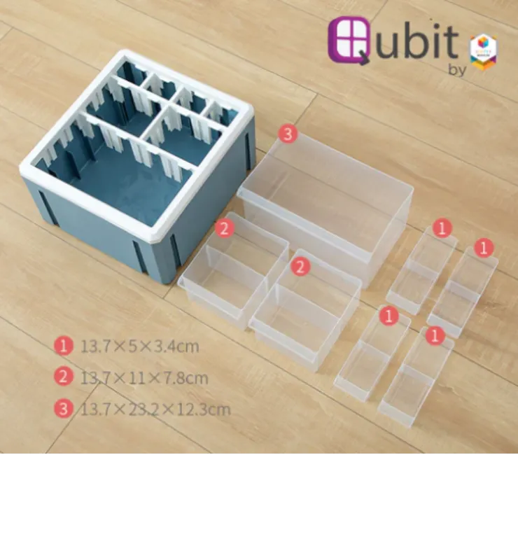 Hepta Cube Storage Box Pink/Gray