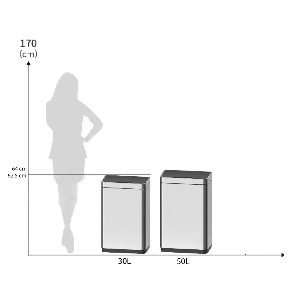 JAVA Sensor Bin | VEGAS | JH8828 | Multiple Size | Dustbin | Trash Bin | Dustbin for Kitchen