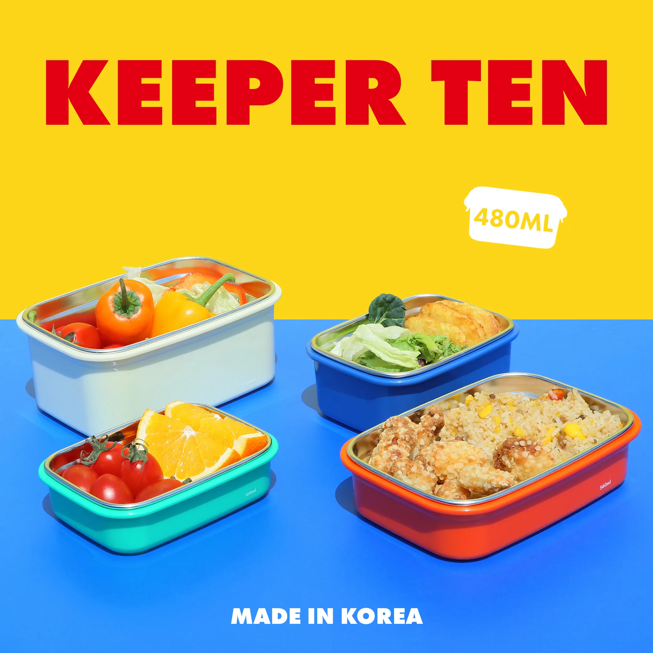 Keeper Ten Double Stainless Steel Container 480ML