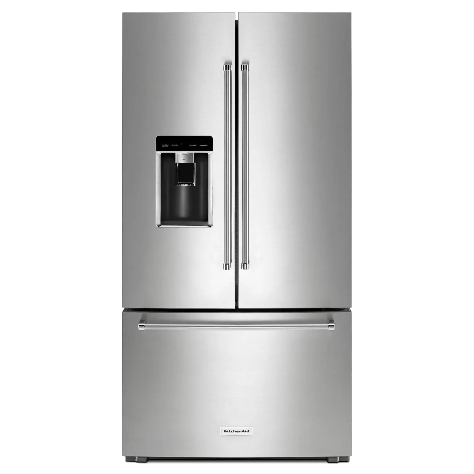 KitchenAid 23.8 cu. ft. 36 Inch Counter-Depth French Door Platinum Interior Refrigerator with PrintShield Finish