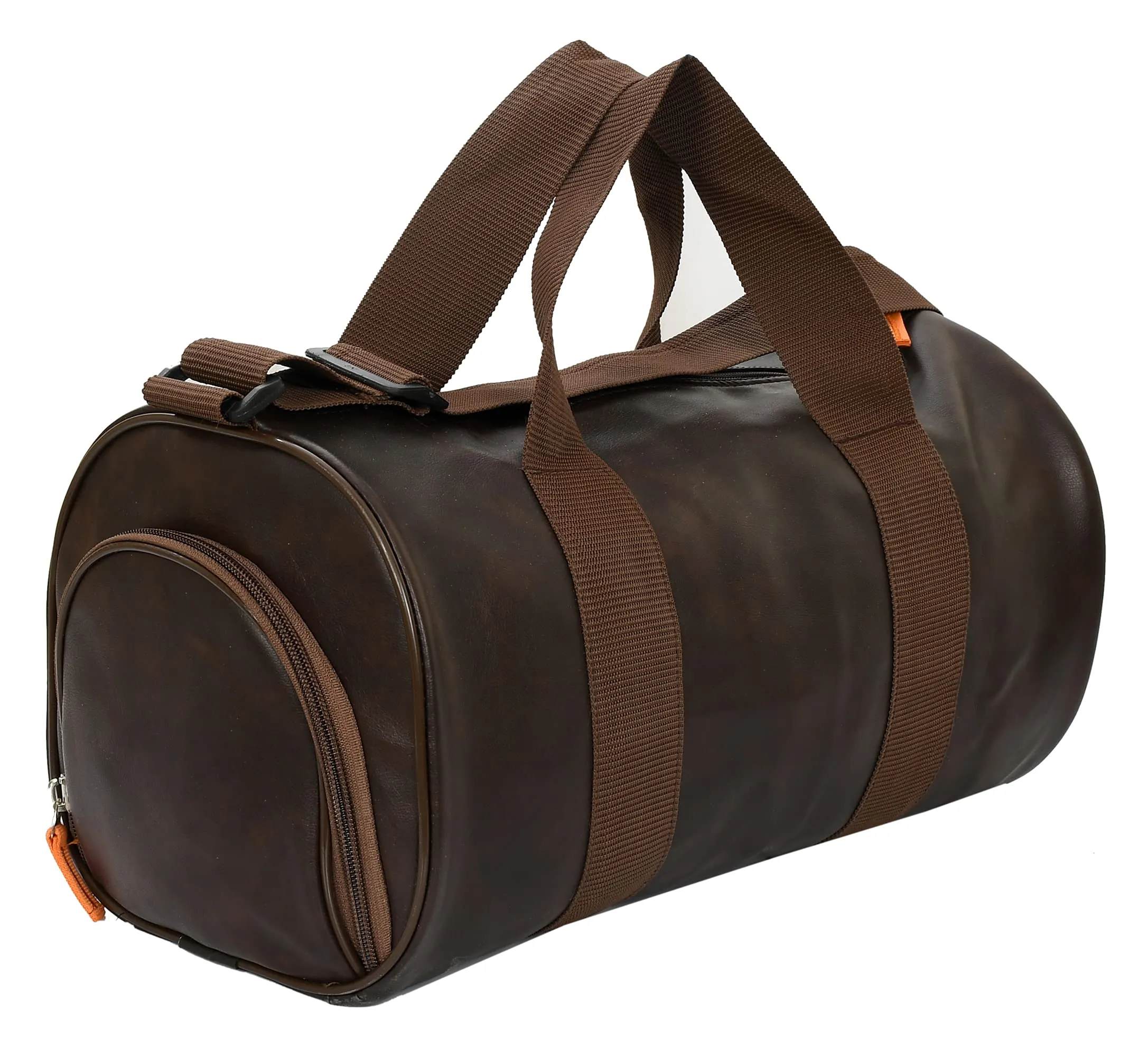 Kuber Industries Duffle Bag for Travel|Clothes Storage Bag|Gym Bag with Shoes Compartment (Brown)