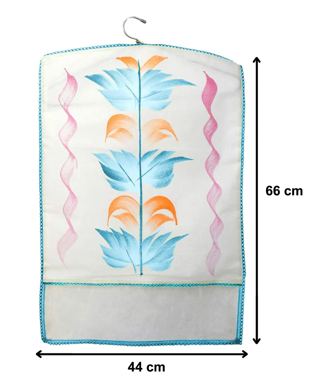 Kuber Industries Non Woven Hanging Saree Cover, Wardrobe Organizer, Closet Organizer, Saree & Garments Protector Cover With 1 Zipper Compartment on Back Side- Pack of 18 (Sky Blue)-HS_38_KUBMART21497