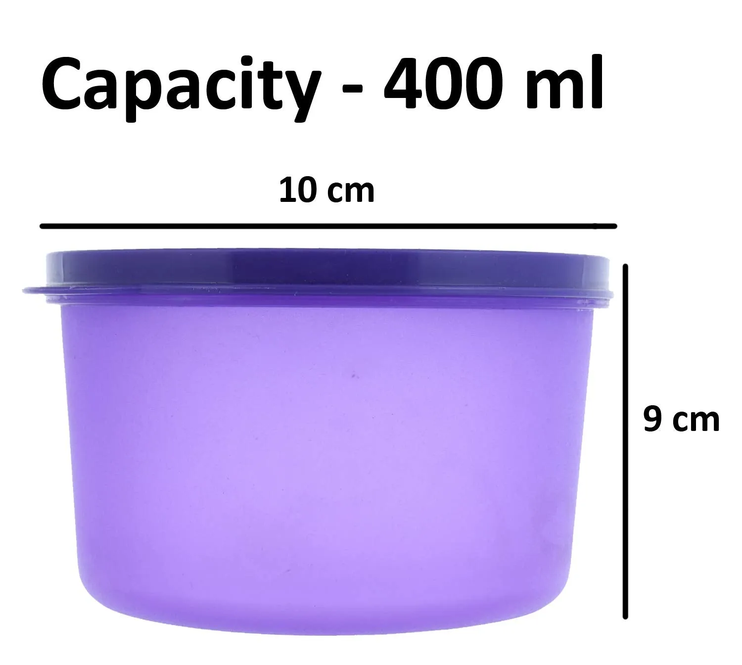 Kuber Industries Plastic 12 Pieces Kitchen Storage Spice Containers, Fridge Container, Food Utility Box, Food Storage Containers Jars 400 Ml (Purple) - CTLTC43872