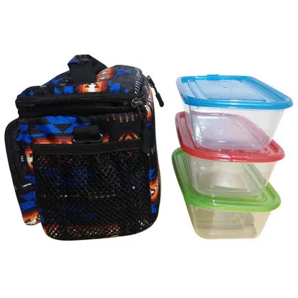 Lunch Bag w/ 3-Piece Tupperware Set