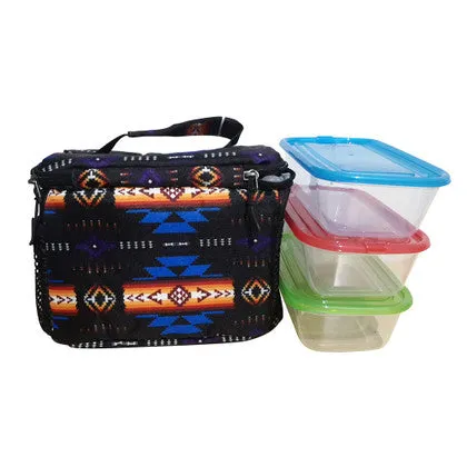 Lunch Bag w/ 3-Piece Tupperware Set