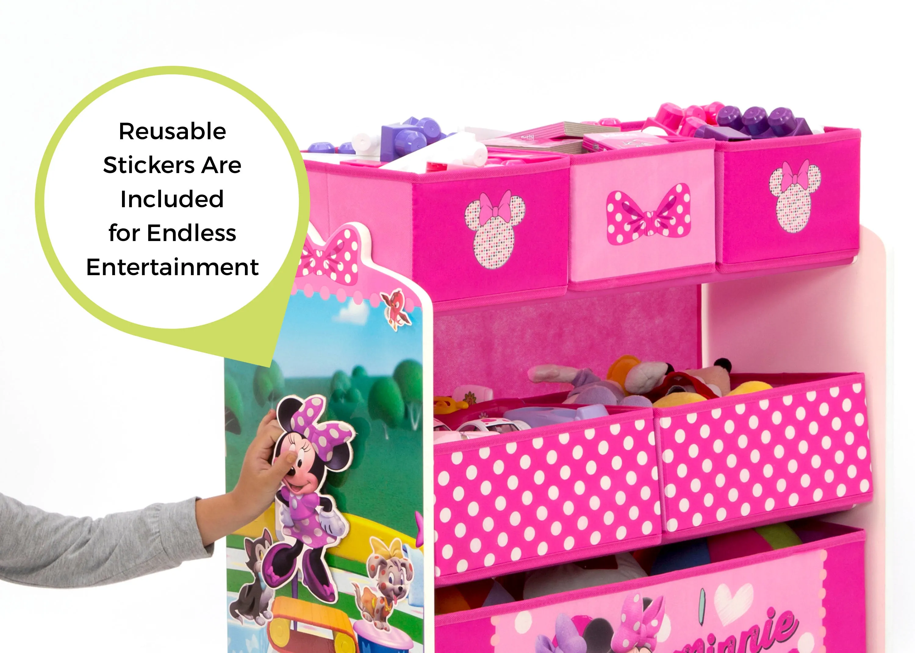 Minnie Mouse 4-Piece Room-in-a-Box Bedroom Set - Includes Toddler Bed, Toy Bin & Desk with Chair