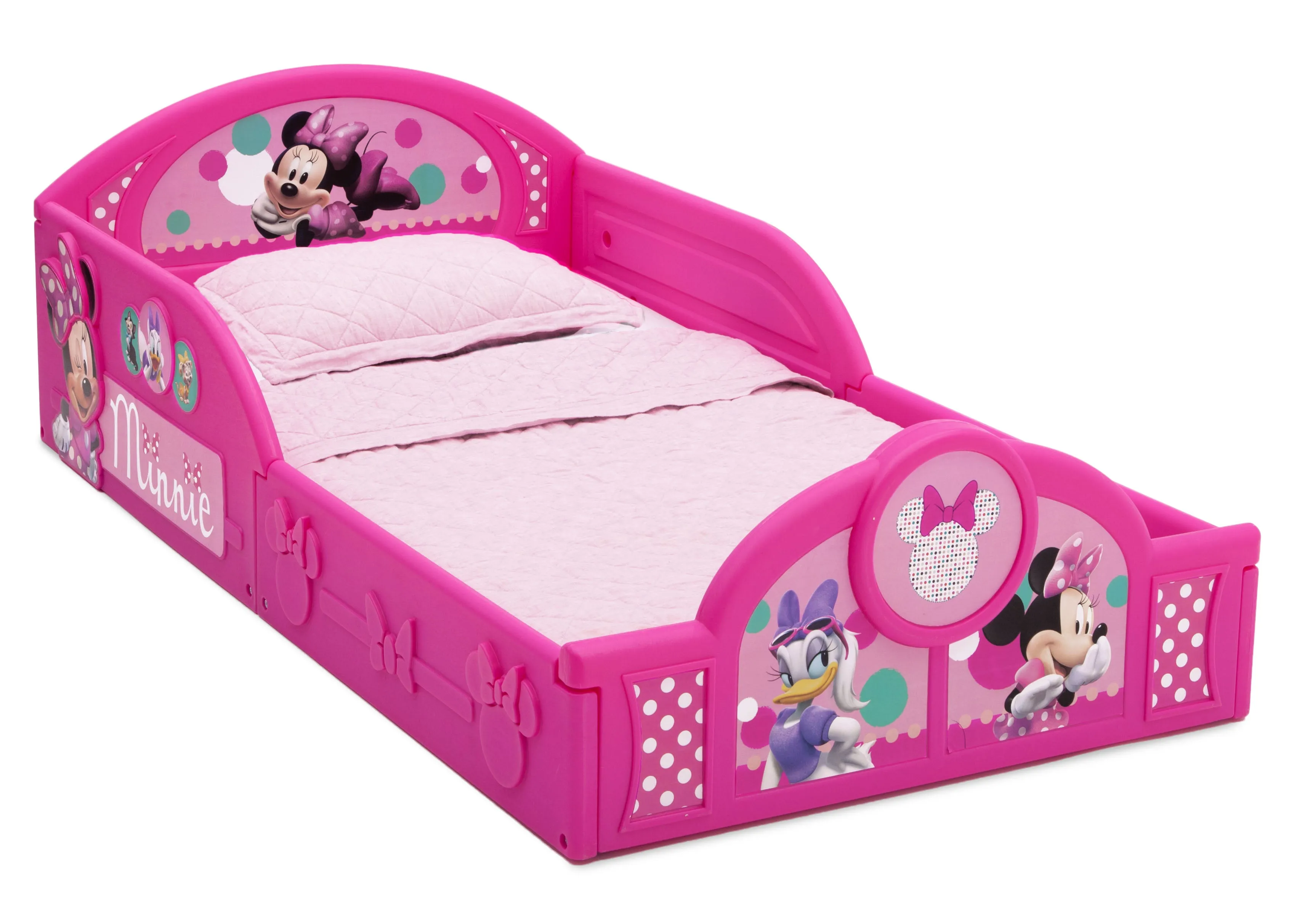 Minnie Mouse 4-Piece Room-in-a-Box Bedroom Set - Includes Toddler Bed, Toy Bin & Desk with Chair