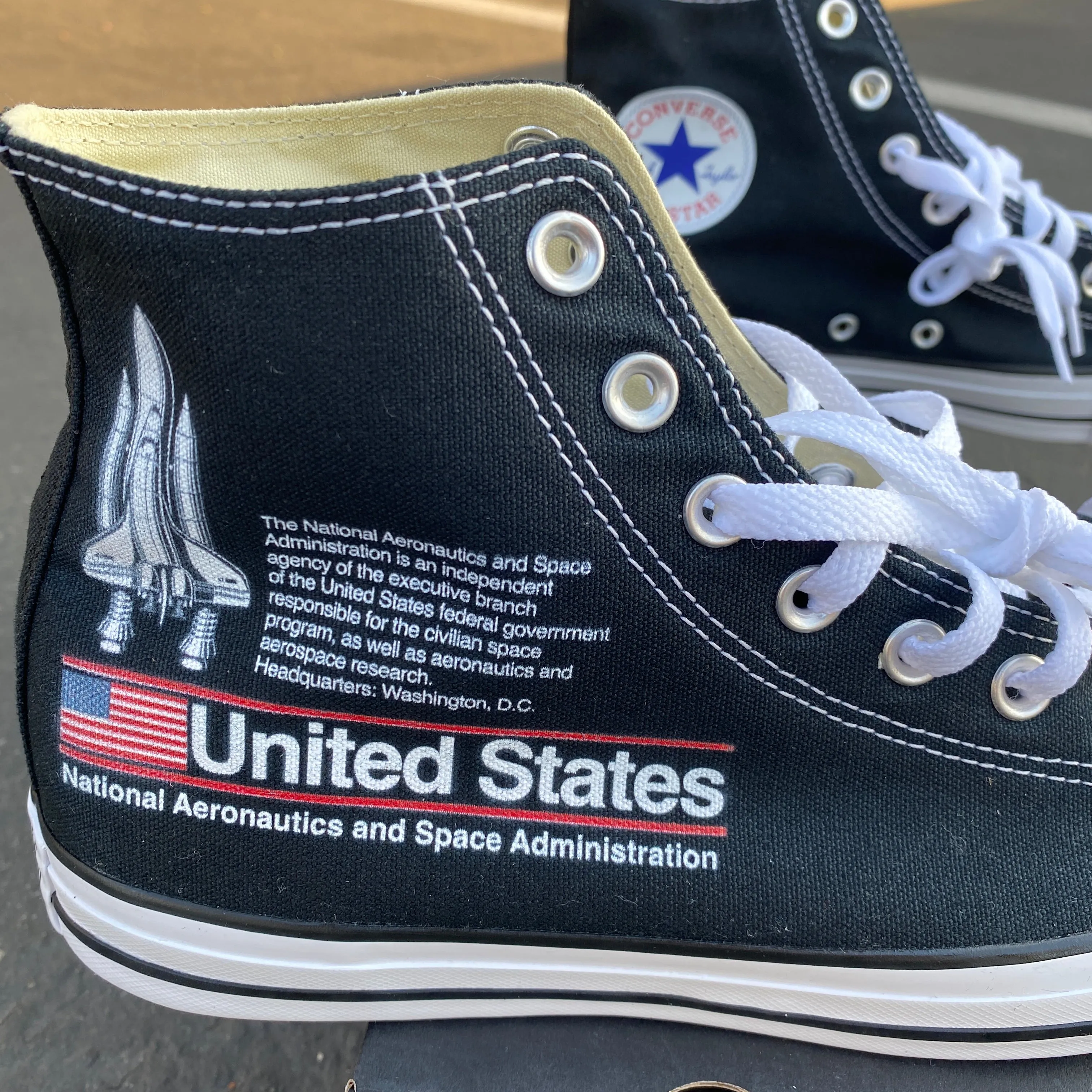 NASA Shoes - Custom Black High Tops