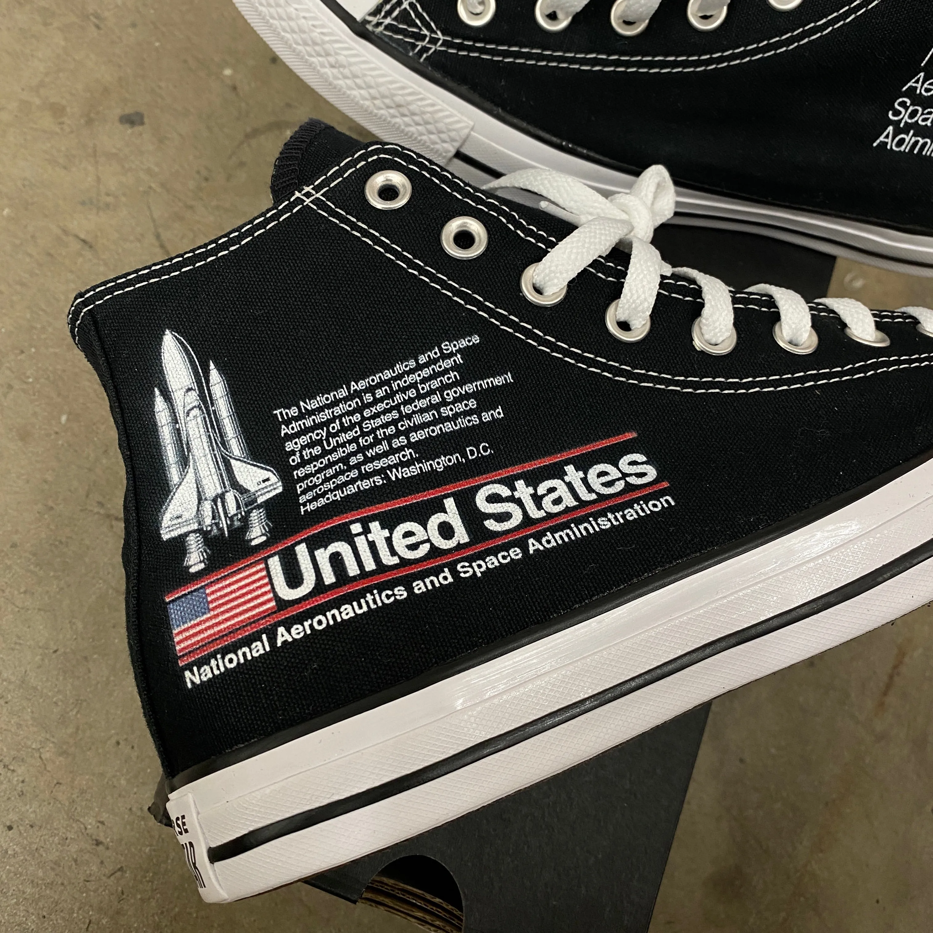 NASA Shoes - Custom Black High Tops