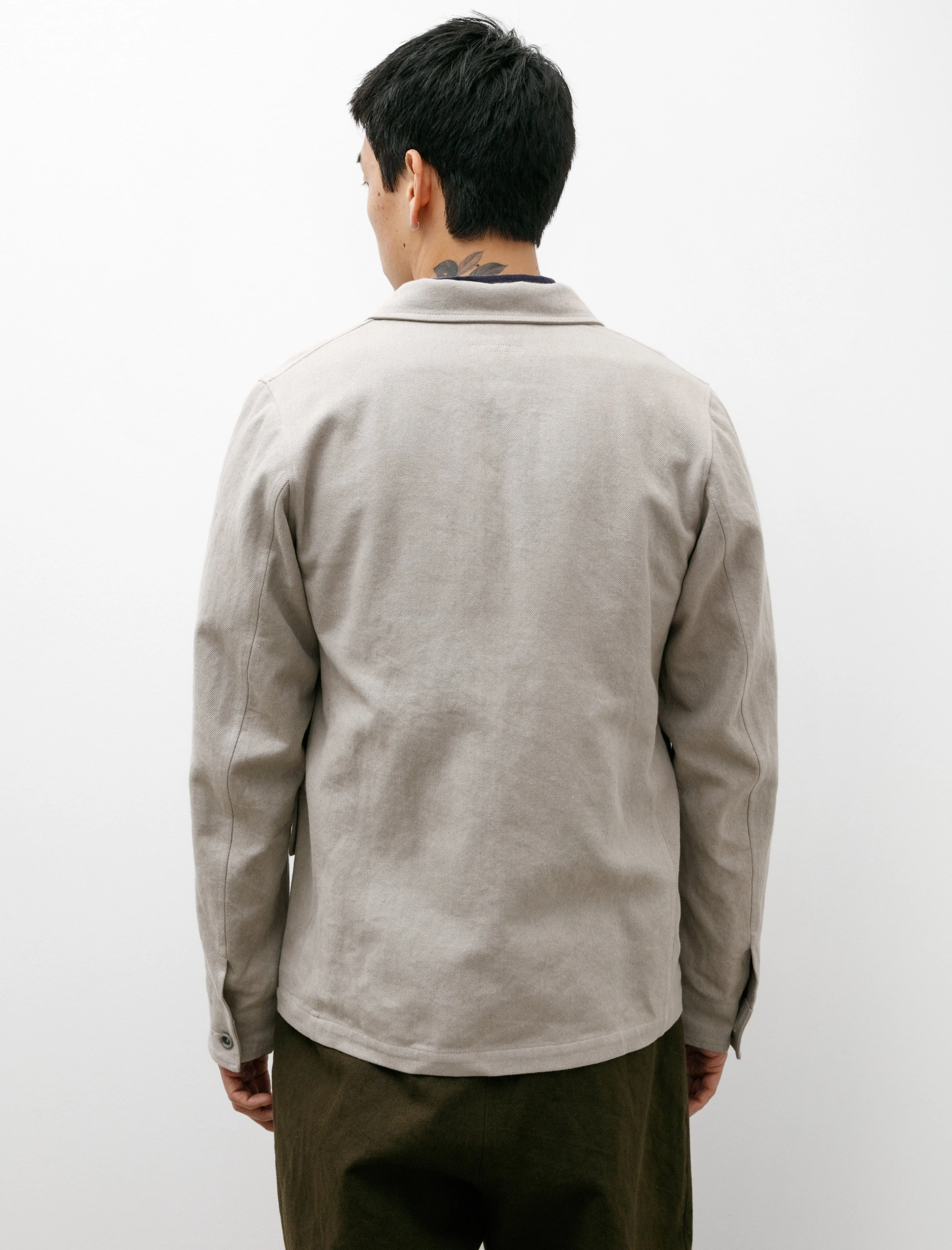 Natural Jacket Flax Cotton Grey