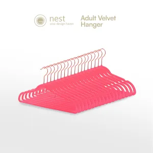 NEST DESIGN LAB Premium Velvet Hanger for Adults 42cm Set of 30