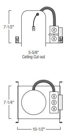 Nora NHM2-525 5" Marquise II Non-IC Air-Tight New Construction Housing